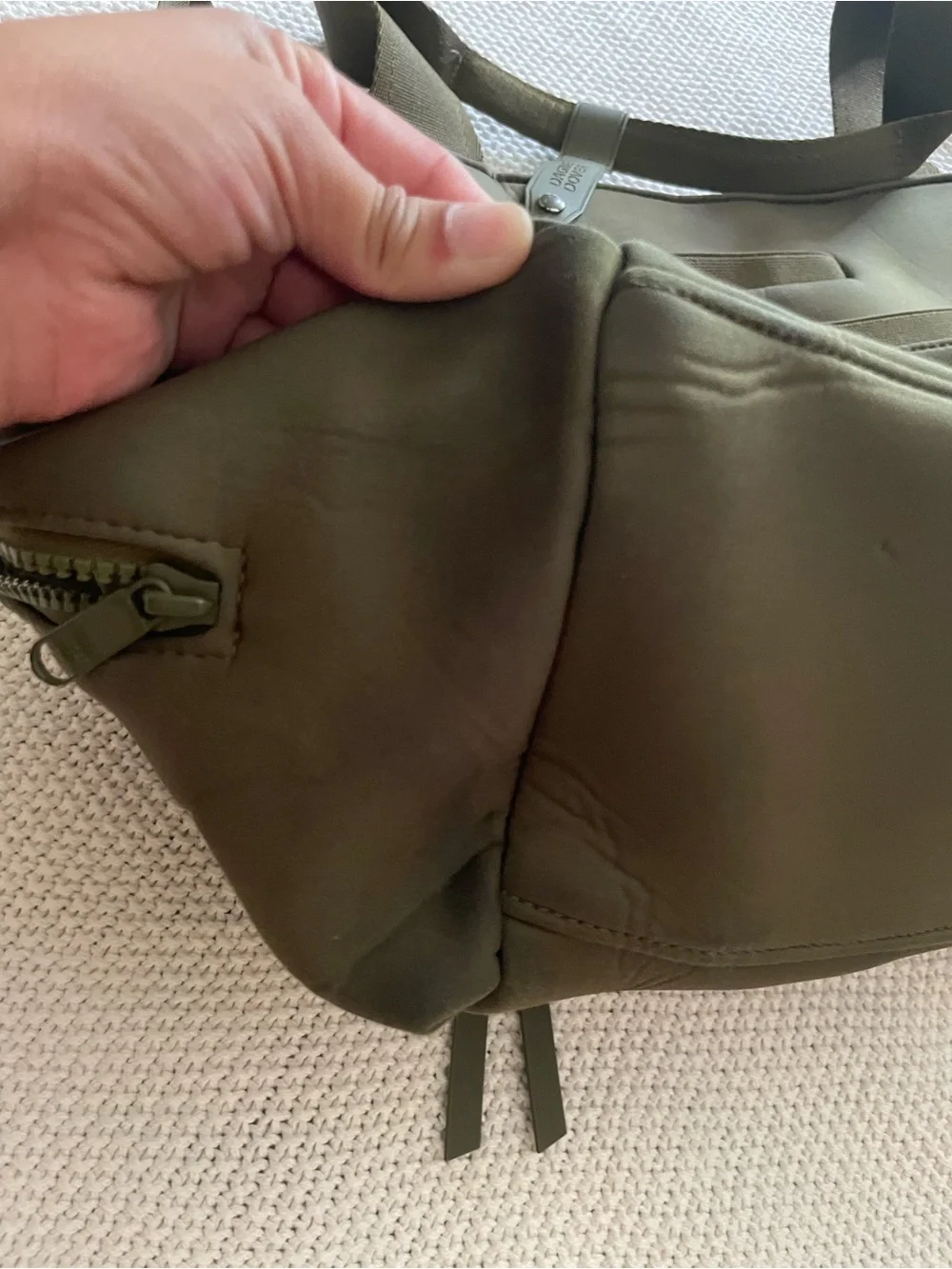 DAGNE DOVER Dark Moss tote/Diaper Bag